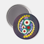 Kreise Abstrakte Artwork Magnet (Vorderseite/Rückseite)