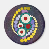 Kreise Abstrakte Artwork Magnet (Vorne)