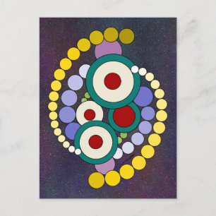 Kreise Abstrakte Artwork Postkarte