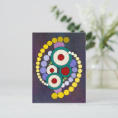 Kreise Abstrakte Artwork Postkarte (Stehend Vorderseite)