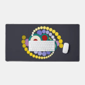 Kreise Abstrakte Artwork Schreibtischunterlage (Tastatur & Maus)