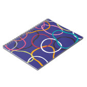 Kreise, abstrakte Bänder nahtlos Vintage Muster.  Notizblock (Linke Seite)