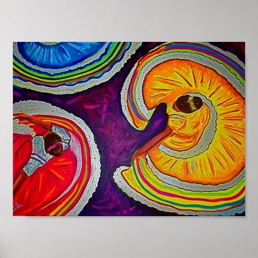 Kreise am Boden Poster (Vorne)