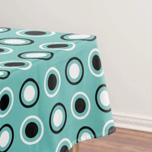 Kreise auf Aquamarin Tischdecke (Beispiel)
