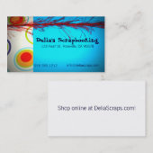 Kreise auf blauen Visitenkarten Visitenkarte (Vorne/Hinten)