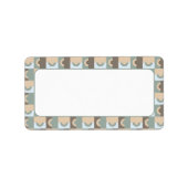 Kreise auf dem Etikett "Mute Brown" und "Green Add Adressaufkleber (Vorne)