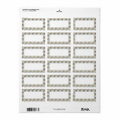 Kreise auf dem Etikett "Mute Brown" und "Green Add Adressaufkleber (Vorne)