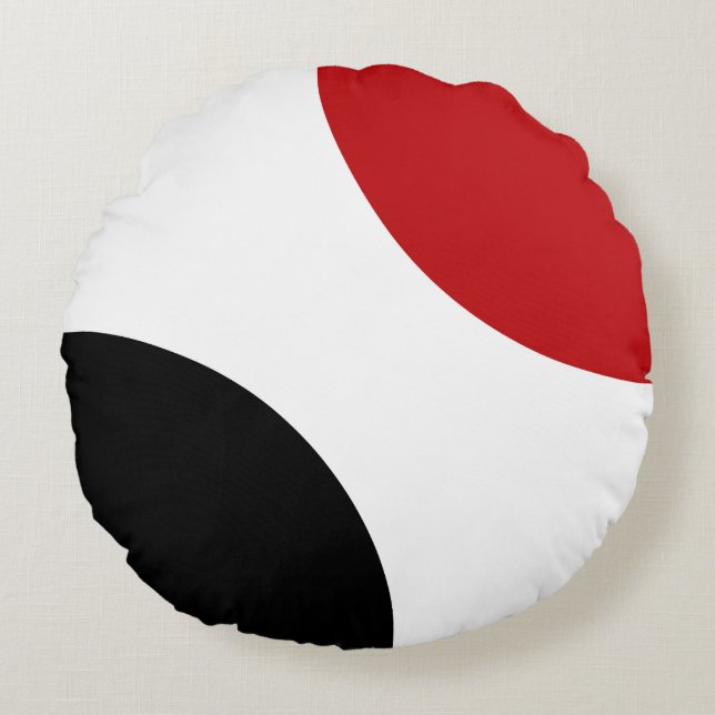 Kreise auf Kreiskissen Rundes Kissen (Vorderseite)