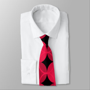 Kreise auf Kreisläufen - Cranberry und Black Krawatte