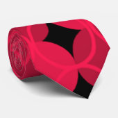 Kreise auf Kreisläufen - Cranberry und Black Krawatte (Gerollt)