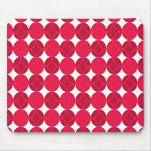 Kreise auf Kreisläufen - Cranberry und Grau Mousepad