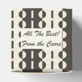 Kreise auf Streifen - klassische Holzkohle Geschenkschachtel (Oben)