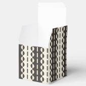 Kreise auf Streifen - klassische Holzkohle Geschenkschachtel (Geöffnet)