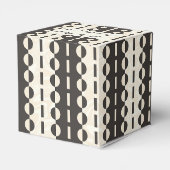 Kreise auf Streifen - klassische Holzkohle Geschenkschachtel (Rückseite)