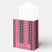 Kreise auf Streifen - Kohle und rosa Zelt Geschenkschachtel (Geöffnet)