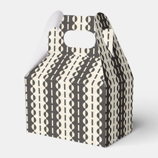 Kreise auf Streifen - Kohlekrempel Geschenkschachtel (Rückseite)