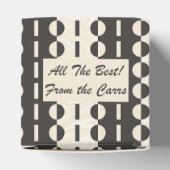 Kreise auf Streifen - Kohlenkreuzherz Geschenkschachtel (Oben)