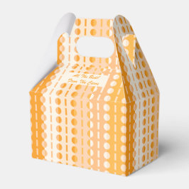 Kreise auf Streifen Orange Peach Ombre Gable Geschenkschachtel