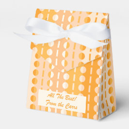 Kreise auf Streifen - Orange Peach Ombre-Zelt Geschenkschachtel