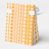 Kreise auf Streifen Orange Peach Ombre Zent Geschenkschachtel (Rückseite)