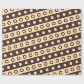 Kreise Beige Schokolade Minimales Muster Geschenkpapier (Flach)