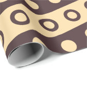 Kreise Beige Schokolade Minimales Muster Geschenkpapier (Rolleneckpunkt)