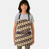 Kreise Beige Schokolade Minimales Muster Schürze (Insitu)