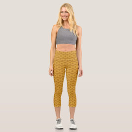 Kreise braun capri leggings