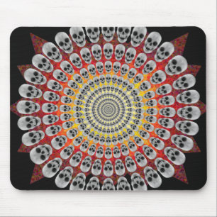 Kreise der Schädel u. der Feuer-Grafiken: Mousepad