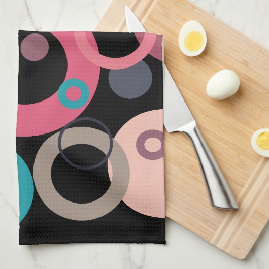 Kreise des Horizonts Geschirrtuch (Viertel Falte)