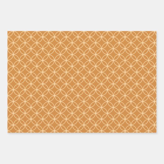 Kreise Diamanten Blume Muster Set 3 Geschenkpapier Set (Vorderseite 2)