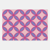 Kreise Diamanten Blume Muster Set 3 Geschenkpapier Set (Vorderseite)