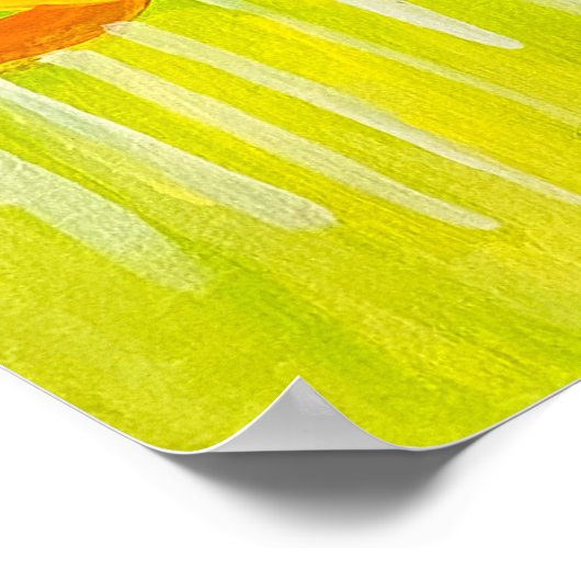 Kreise Farbige Abstrakte Malerei Druck Poster (Ecke)