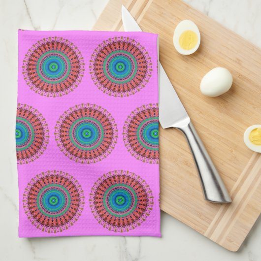 Kreise Geschirrtuch (Viertel Falte)