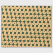 Kreise Grün Gelbgelbes Minimalmuster Geschenkpapier (Flach)