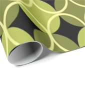 Kreise - grün und gelb geschenkpapier (Rolleneckpunkt)