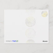 Kreise, handgezogen, Spiralen, Punkte, gelb, braun Postkarte (Rückseite)