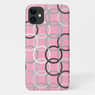 Kreise im Mid-Century-Modern-Stil, korallenrosa un Case-Mate iPhone Hülle