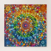 Kreise im Regenbogen Puzzle (Horizontal)