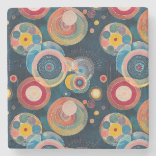 Kreise im Stil von Hilma af Klint aus der Mitte de Steinuntersetzer