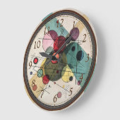 Kreise in einem Kreis - Kandinsky Große Wanduhr (Winkel)