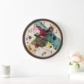 Kreise in einem Kreis - Kandinsky Große Wanduhr (Zuhause)