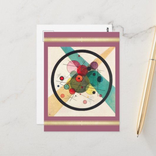 Kreise in einem Kreis, Kandinsky Postkarte (Vorderseite/Rückseite Beispiel)