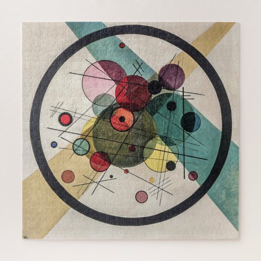 Kreise in einem Kreis - Kandinsky Puzzle (Vertikal)