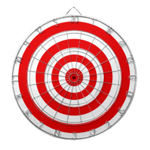 Kreise in roter und weißer Dart-Scheibe Dartscheibe