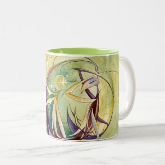 Kreise innerhalb der Kreise Zweifarbige Tasse (VorderseiteRechts)