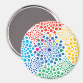 Kreise Mandala 3 Magnet (Vorderseite/Rückseite)