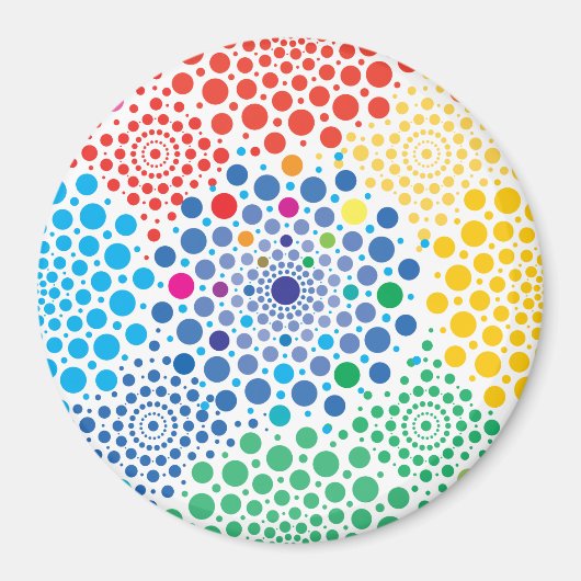 Kreise Mandala 3 Magnet (Vorne)