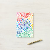 Kreise Mandala 3 Post-it Klebezettel (Auf Schreibtisch)