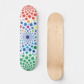 Kreise Mandala 3 Skateboard (Vorderseite)